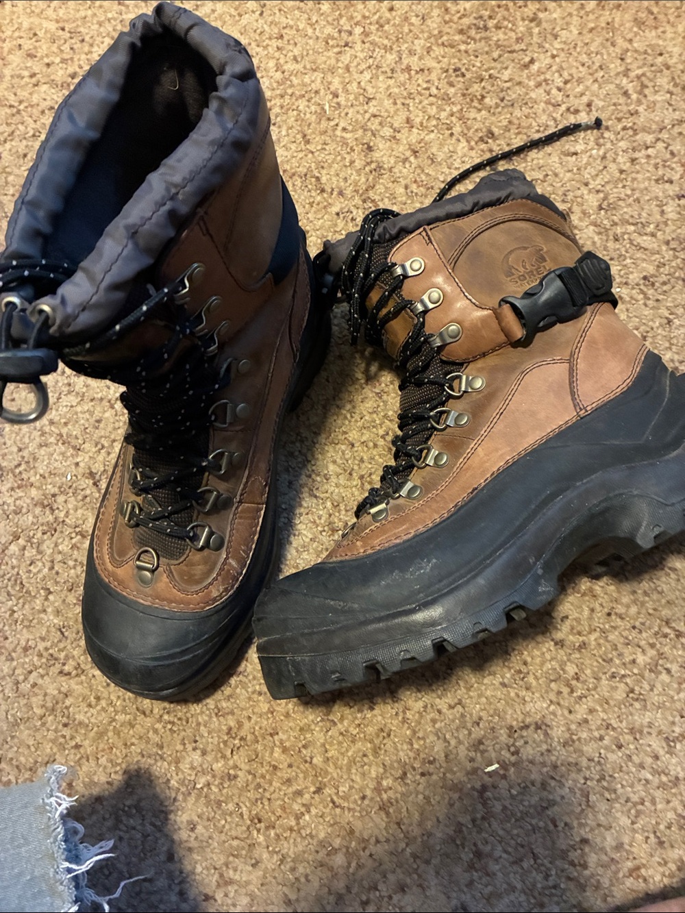 Sorel Brown and Black Men’s Rain & Snow Boots